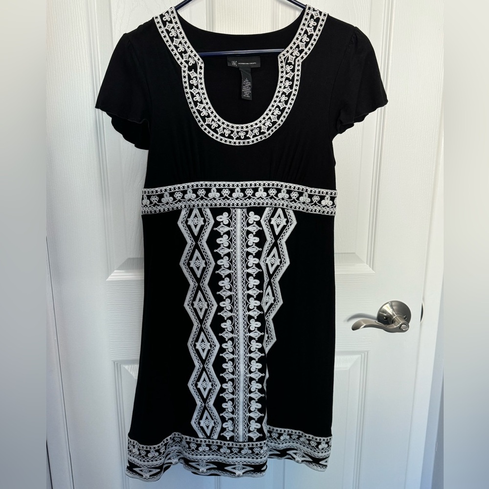 Black Dress with Embroidery